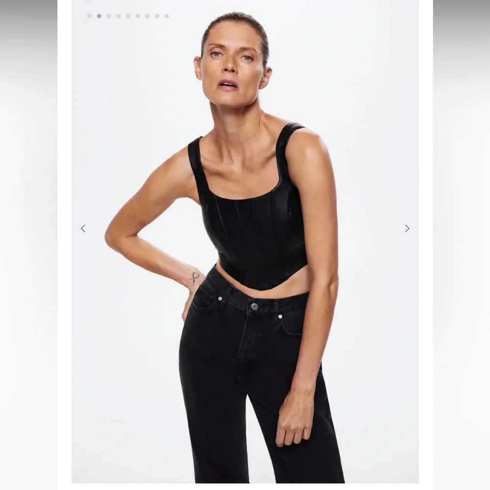 Mango | Women's Corset style top | Black | Medium | NWT - Picture 4 of 12